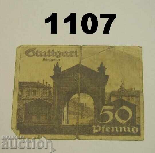 Stuttgart 50 pfennig 1921 Германия с цена 1.00 лв. | € 0.51