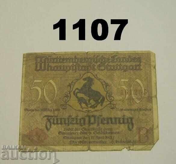 Stuttgart 50 pfennig 1921 Германия