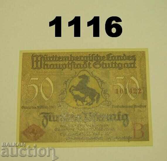 Στουτγκάρδη 50 φενίχ 1921 Γερμανία