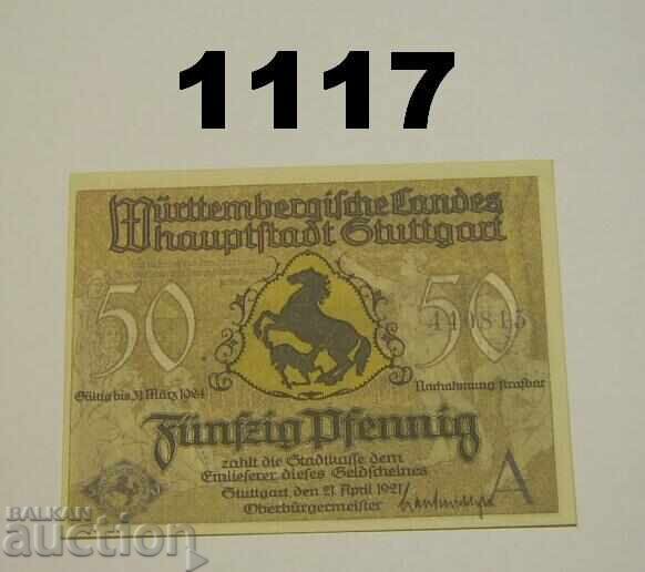 Stuttgart 50 pfennig 1921 Германия