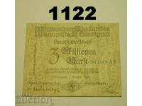 Στουτγκάρδη 3 εκατομμύρια μάρκα 1923 Γερμανία