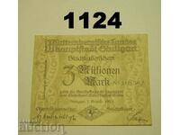 Στουτγκάρδη 3 εκατομμύρια μάρκα 1923 Γερμανία