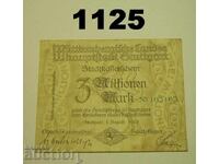Στουτγκάρδη 3 εκατομμύρια μάρκα 1923 Γερμανία