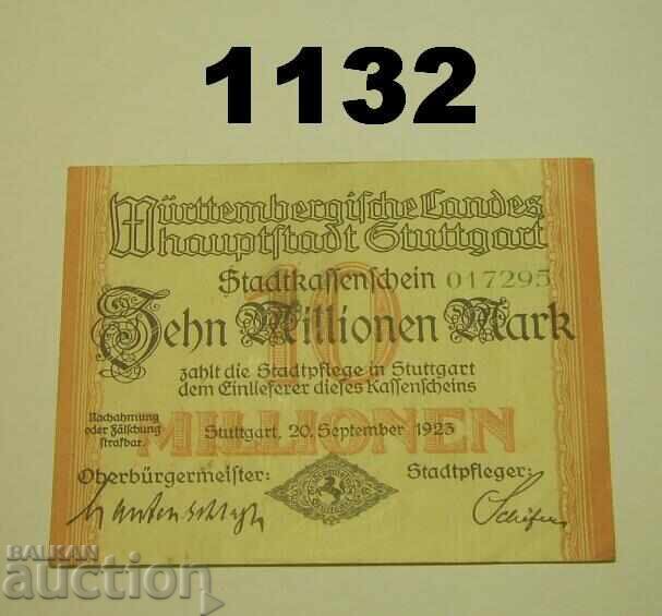 Stuttgart 10 million mark 1923 Germany