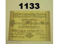 Στουτγκάρδη 20 εκατομμύρια μάρκα 1923 Γερμανία