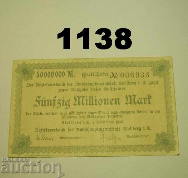 Στολμπεργκ 50 εκατομμύρια μάρκα 1923 Γερμανία