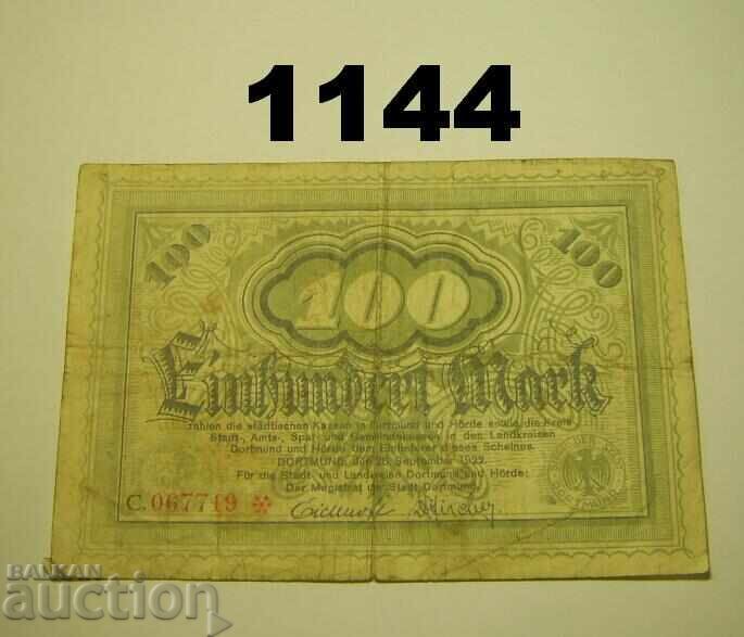 Dortmund 100 mark 1922 Германия