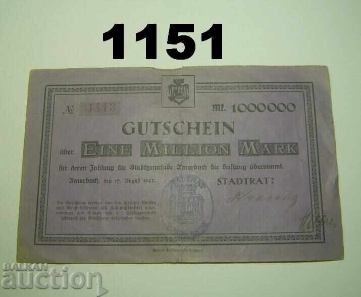 Αμόρμπαχ 1 εκατομμύριο μάρκα 1923 Γερμανία
