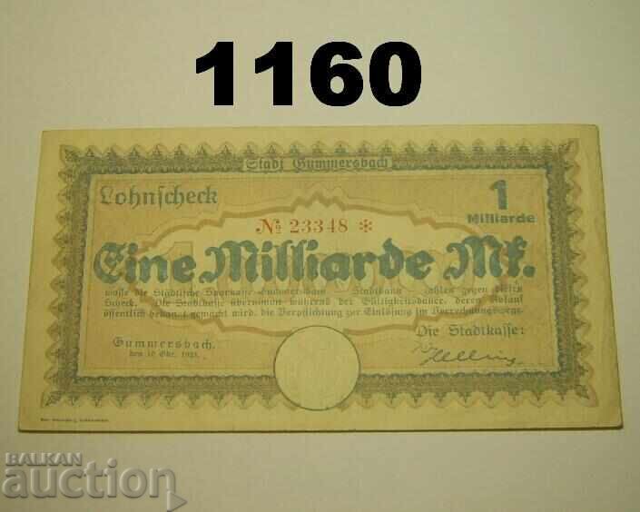 Γκούμερσμπαχ 1 δισεκατομμύριο μάρκα 1923 Γερμανία