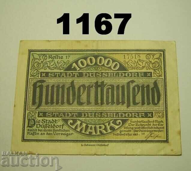 Ντίσελντορφ 100.000 μάρκα 1923 Γερμανία