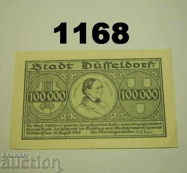 Ντίσελντορφ 100.000 μάρκα 1923 Γερμανία με τιμή 3.00 BGN | € 1.53