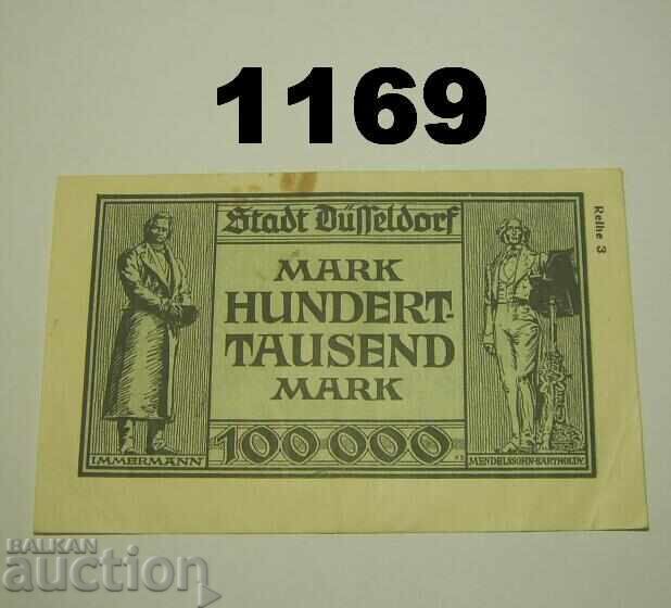 Düsseldorf 100.000 mărci 1923 Germania Düsseldorf 100.000 mărci 1923 Germania