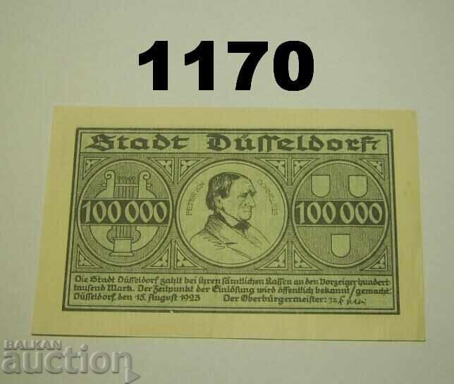Ντίσελντορφ 100.000 μάρκα 1923 Γερμανία με τιμή 3.50 BGN | € 1.79