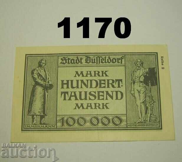 Ντίσελντορφ 100.000 μάρκα 1923 Γερμανία
