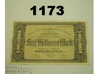 Δρέσδη 5 εκατομμύρια μάρκα 1923 Γερμανία