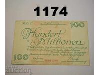 Δρέσδη-Νόιστατ 100 εκατομμύρια μάρκα 1923 Γερμανία
