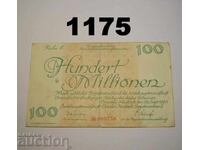 Δρέσδη-Νόιστατ 100 εκατομμύρια μάρκα 1923 Γερμανία