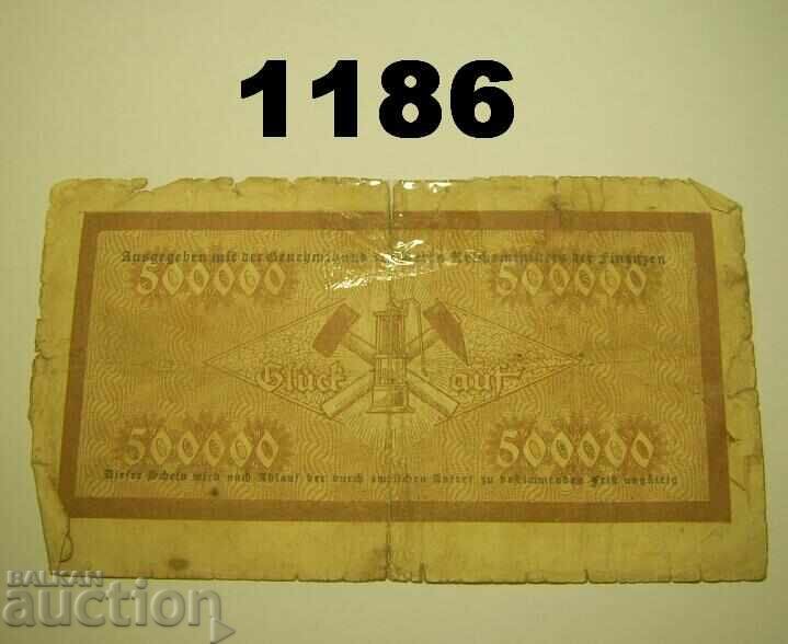 Ρέκλινγκχαουζεν και Μπουέρ 500.000 μάρκα 1923 Γερμανία με τιμή 2.00 BGN | € 1.02