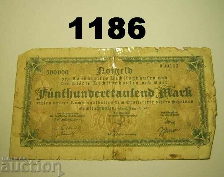 Ρέκλινγκχαουζεν και Μπουέρ 500.000 μάρκα 1923 Γερμανία