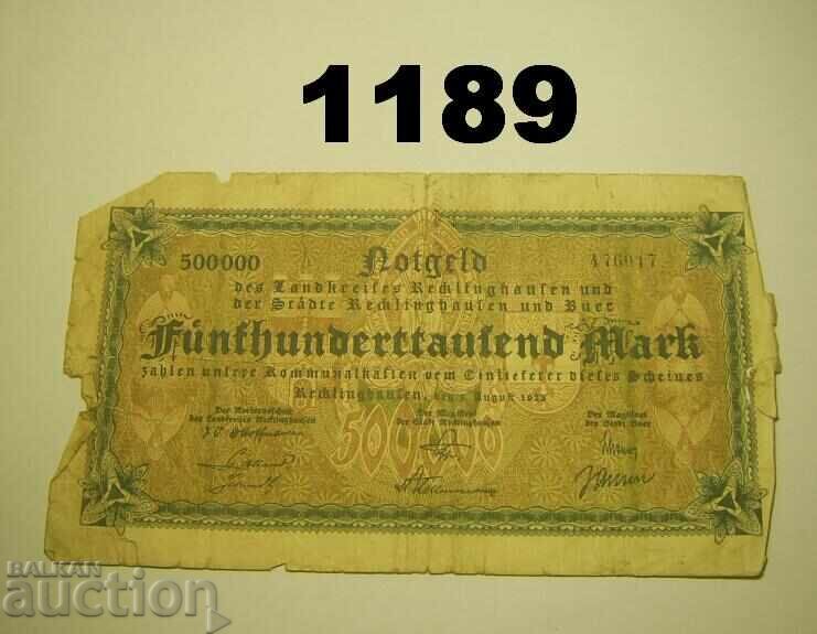 Ρέκλινγκχαουζεν και Μπουέρ 500.000 μάρκα 1923 Γερμανία