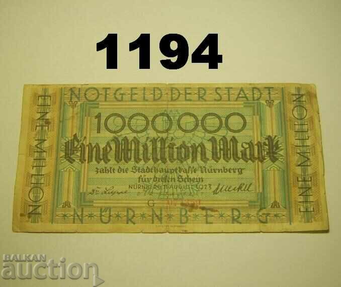 Nürnberg 1 million mark 1923 Германия