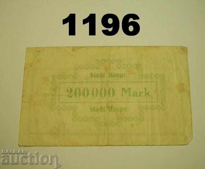 Haspe 200.000 μάρκα 1923 Γερμανία με τιμή 2.00 BGN | € 1.02