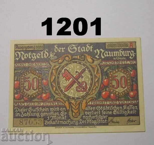 Naumburg 50 pfennig 1920 A Germania Naumburg 50 pfennig 1920 A Germania