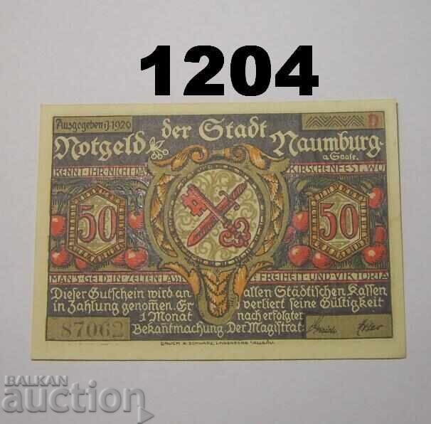 Naumburg 50 pfennig 1920 D Германия Naumburg 50 pfennig 1920 D Германия