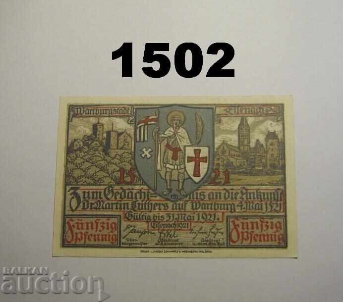 Eisenach 50 pfennig 1921 Germany Eisenach 50 pfennig 1921 Germany