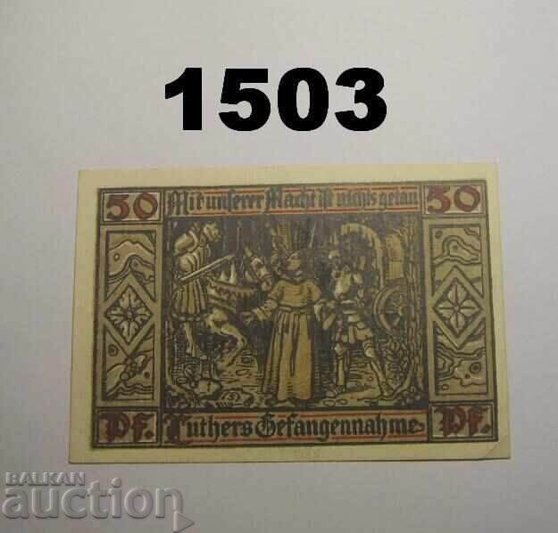 Άιζεναχ 50 πφέννιχ 1921 Γερμανία με τιμή 2.50 BGN | € 1.28