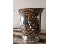 Silver-plated champagne bucket, Art Deco style
