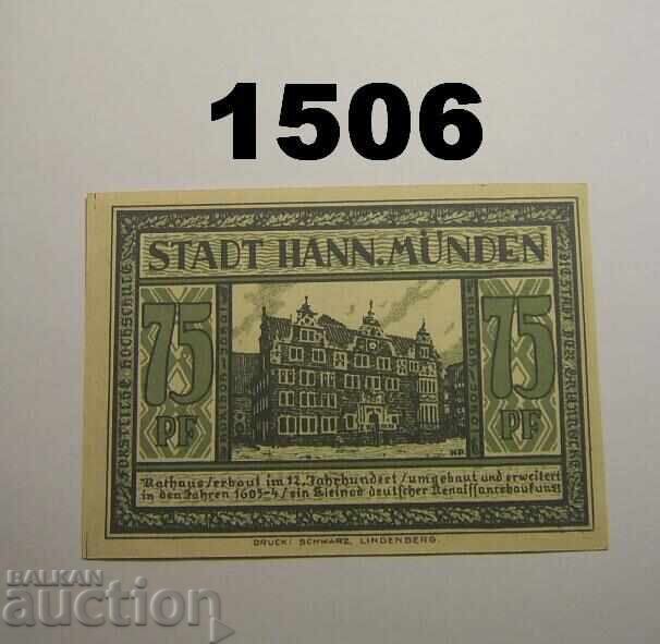 Hann Münden 75 pfennig 1922 Germany with price 3.00 BGN | € 1.53