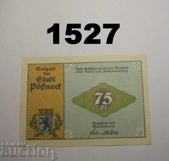 Pößneck 75 pfennig 1921 Germany