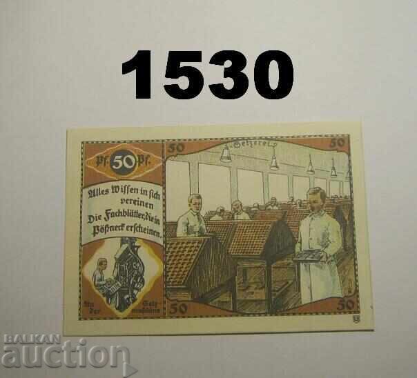 Pößneck 50 pfennig 1921 Германия с цена 3.00 лв. | € 1.53