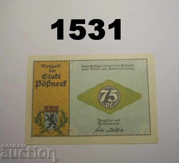 Pößneck 75 pfennig 1921 Germany
