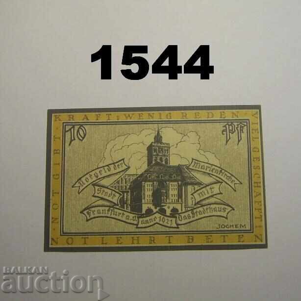 Φρανκφουρτ α. δ. Όντερ 10 πφένιγκ 1922 Γερμανία με τιμή 2.50 BGN | € 1.28