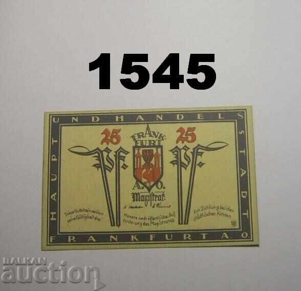 Frankfurt a. d. Oder 25 pfennig 1922 Германия