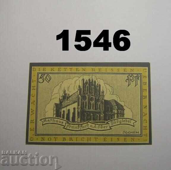 Frankfurt a. d. Oder 50 pfennig 1922 Германия с цена 2.50 лв. | € 1.28