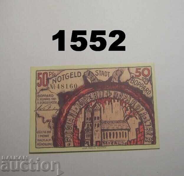 Μπόπαρντ 50 φεννίγκ 1921 Γερμανία με τιμή 2.50 BGN | € 1.28 Μπόπαρντ 50 φεννίγκ 1921 Γερμανία με τιμή 2.50 BGN | € 1.28