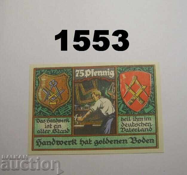 Στόλτσεναου 75 πφέννιχ 1921 Γερμανία με τιμή 2.50 BGN | € 1.28
