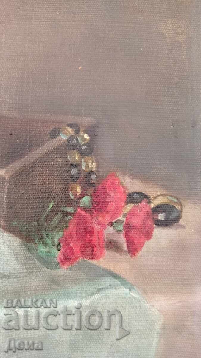 Παλιός πίνακας ζωγραφικής από δεξιοτέχνη, δεκαετία του '40 - 5