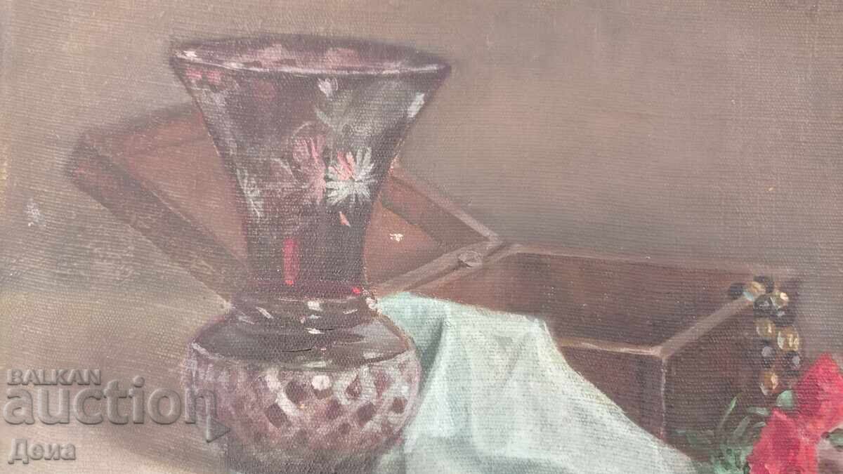 Παλιός πίνακας ζωγραφικής από δεξιοτέχνη, δεκαετία του '40 - 6