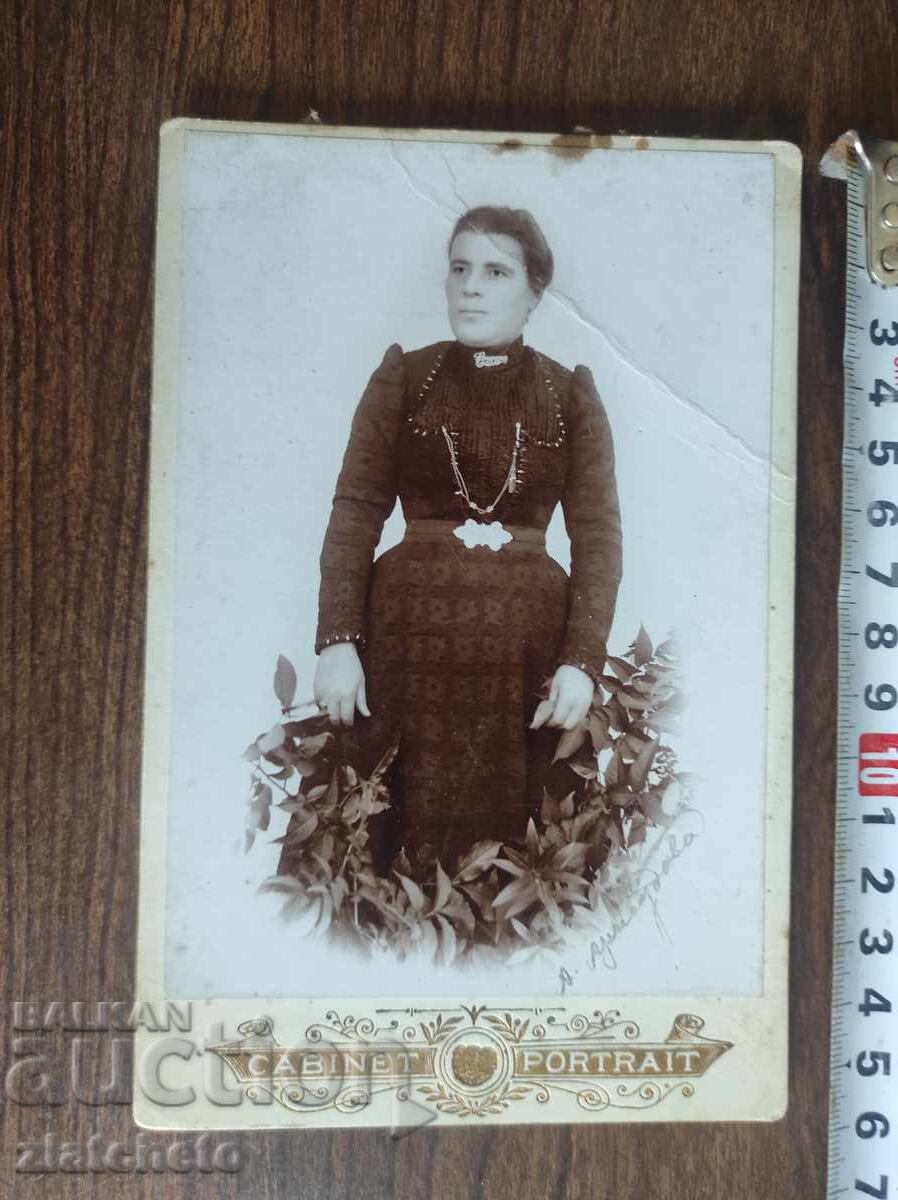 Παλιό φωτογραφικό χαρτόνι Βασίλειο της Βουλγαρίας