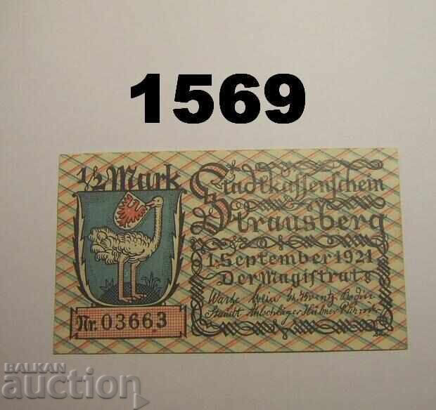 Strausberg 1/2 Mark 1921 Germany with price 2.50 BGN | € 1.28