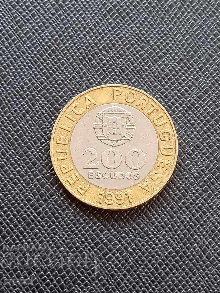 Πορτογαλία 200 εσκούδος, 1991