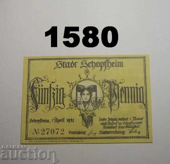 Σχοπφάιμ 50 φέννιχ 1921 Γερμανία με τιμή 3.50 BGN | € 1.79 Σχοπφάιμ 50 φέννιχ 1921 Γερμανία με τιμή 3.50 BGN | € 1.79