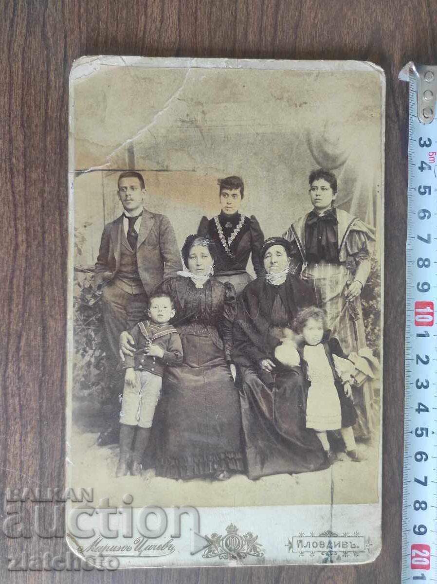 Стара снимка картон Царство България