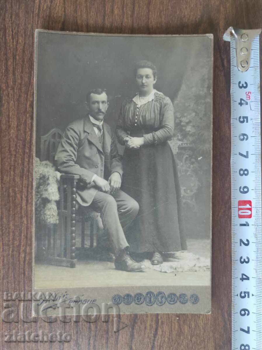 Παλιό φωτογραφικό χαρτόνι Βασίλειο της Βουλγαρίας