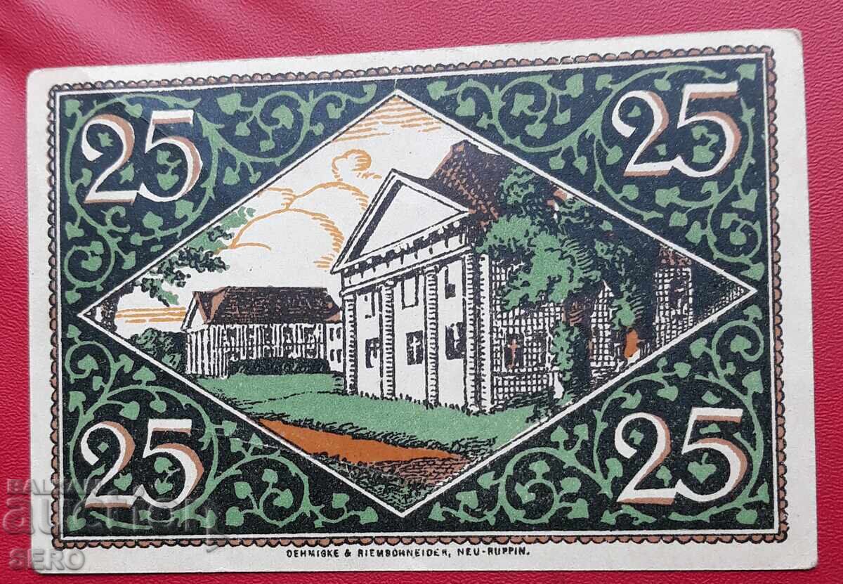 Banknote - Germany - Brandenburg - Rheinsberg - 25 Pfennig