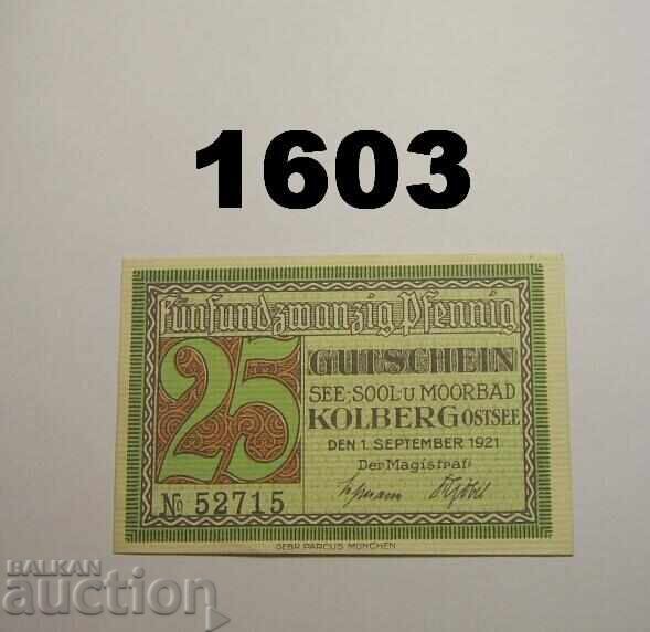 Κόλμπεργκ 25 πφέννιχ 1921 Γερμανία
